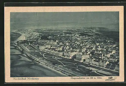 AK Norderney, Teilansicht vom Flugzeug aus