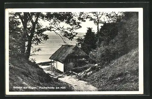 AK Göhren / Rügen, Fischerhütte am Höft
