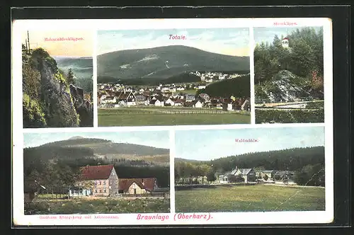 AK Braunlage i. Harz, Gasthaus Königskrug, Hotel Waldmühle