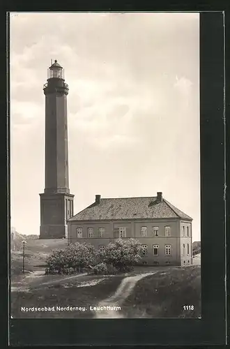 AK Norderney, Leuchtturm im Nordseebad