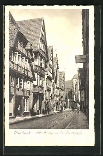 AK Osnabrück, Alte Häuser in der Bierstrasse