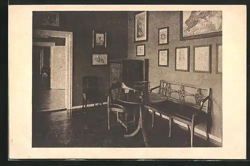 AK Weimar, Goethe-Nationalmuseum, Goethehaus, Deckenzimmer