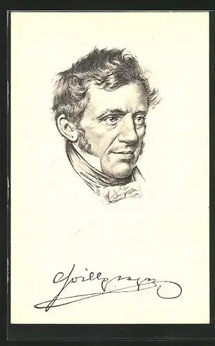 AK Porträtbild von Franz Grillparzer, Damat. Dichter