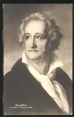 AK Porträtbild von Goethe im Wind