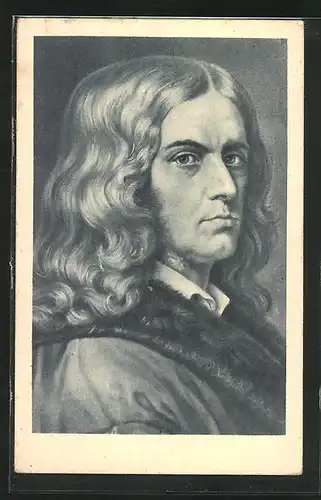 AK Porträtbild von Adalbert von Chamisso mit langen Haaren