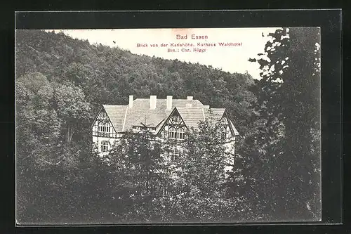 AK Bad Essen, Blick von der Karlshöhe auf Kurhaus-Waldhotel