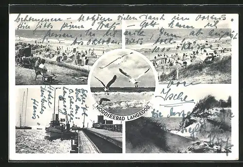 AK Langeoog, Strand, Dünen, Seesteg und Möwen