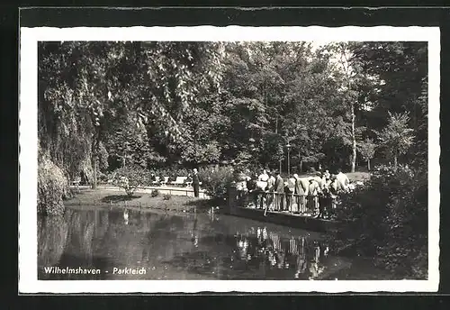 AK Wilhelmshaven, Besucher am Parkteich