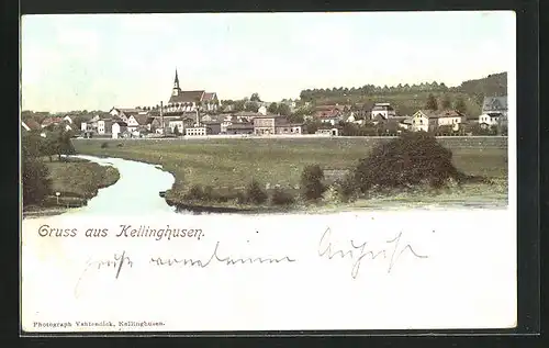 AK Kellinghusen, Panoramablick zum Ort