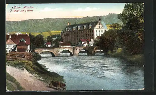 AK Hann. Münden, Blick zum Schloss