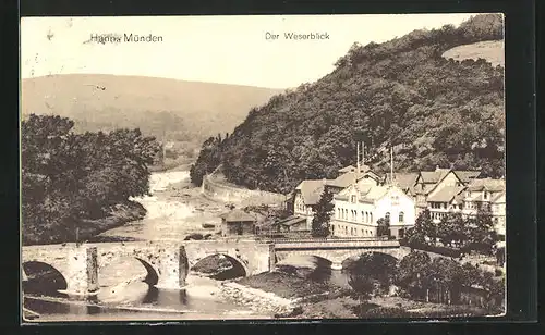 AK Hann. Münden, der Weserblick