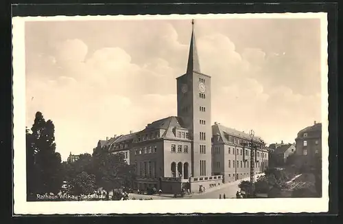 AK Wilkau-Hasslau, Blick auf das Rathaus