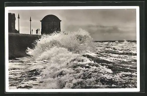 AK Borkum / Nordsee, Brandende Welle