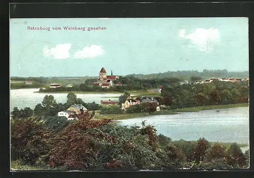 AK Ratzeburg, Panoramablick vom Weinberg