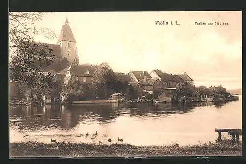 AK Mölln i. L., Ortspartie am Stadtsee