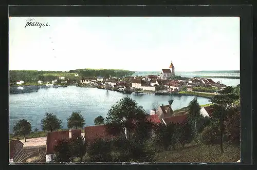 AK Mölln i. L., Panoramablick von der Anhöhe