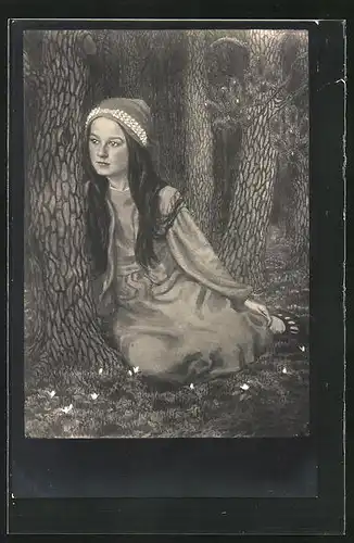 Künstler-AK Fidus: Tochter des Künstlers von 1918