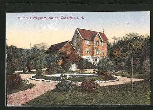 AK Wegesmühle b. Zellerfeld i.H., Hotel Kurhaus Wegesmühle