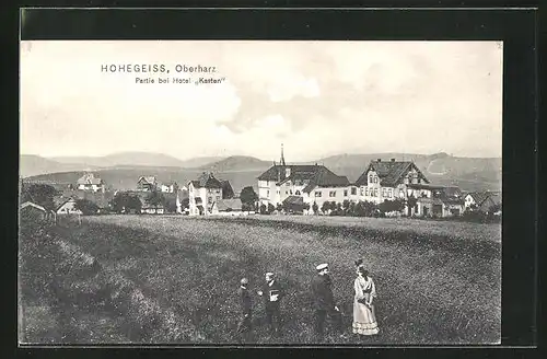 AK Hohegeiss /Harz, Partie bei Hotel Kasten