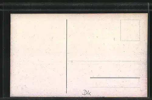 Künstler-AK Sonderburg, Ortspartie bei Abendstimmung