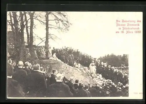 AK Die Beisetzung des Fürsten Bismarck in Friedrichsruh am 16. März 1899