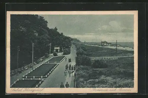 AK Heringsdorf / Ostsee, Promenade nach Bansin