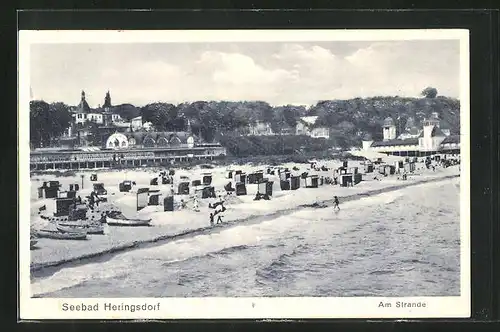 AK Heringsdorf / Ostsee, am Strande