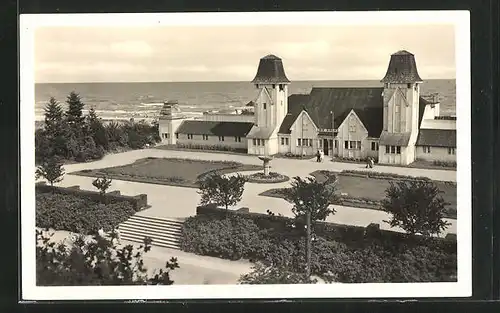 AK Heringsdorf / Ostsee, Blick auf das Schwimmbad