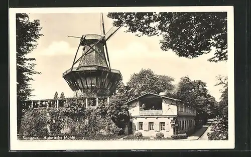 AK Potsdam, Historische Mühle, Sanssouci