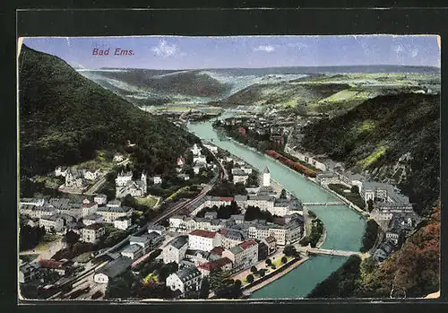 AK Bad Ems, Panoramablick aus der Luft