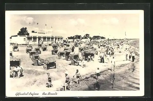 AK Dahme / Ostsee, Badegäste am Strand