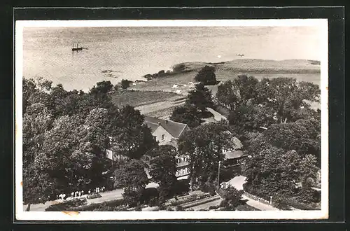 AK Haddeby / Schlei, Panoramablick vom Berg