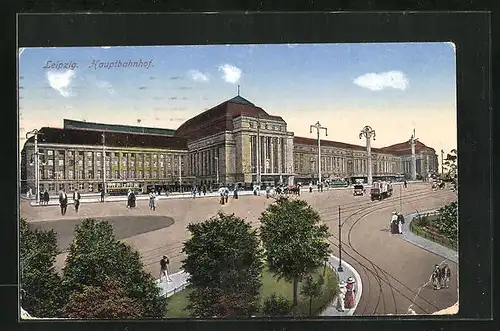 AK Leipzig, Platzpartie vor dem Hauptbahnhof