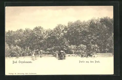 AK Bad Oeynhausen, Passanten im Park