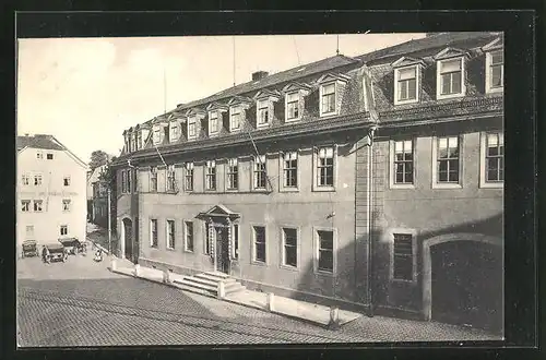 AK Weimar, vor dem Goethehaus