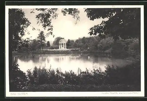 AK Bad Elster, Flora-Tempel am Gondelteich