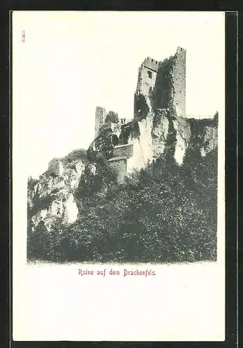 AK Königswinter, Ruine auf dem Drachenfels