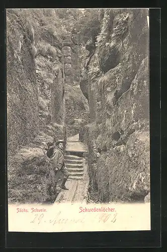 AK Sächs. Schweiz, Schwedenlöcher an der Bastei