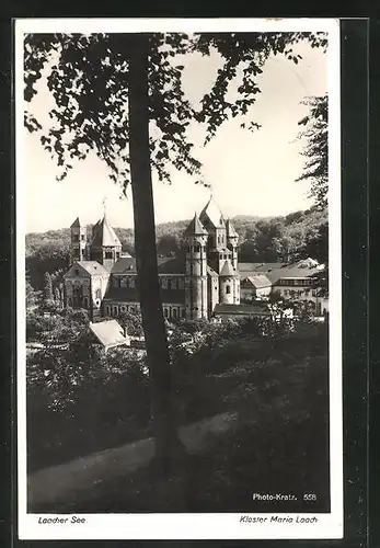 AK Maria Laach, Laacher See, Blick auf das Kloster