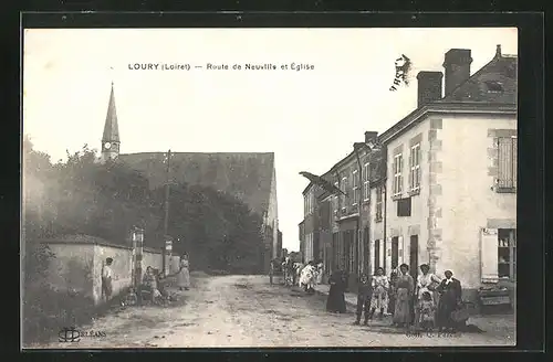 AK Loury, Route de Neuville et Eglise