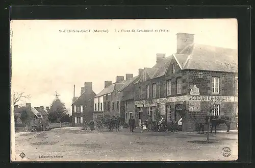 AK St-Denis-le-Gast, Le Place St-Evremond et l`Hotel