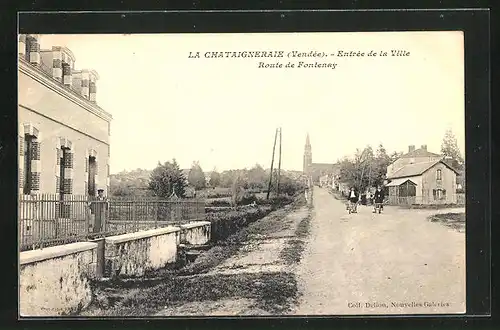 AK La Chataigneraie, Entree de la Ville, Route de Fontenay