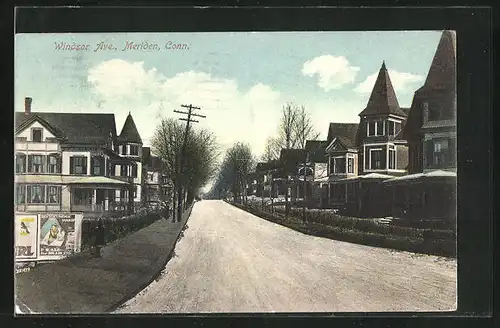 AK Meriden, Conn., Houses at the Windsor Avenue