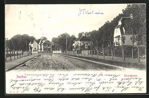 AK Aarhus, Strandveien, Strasse vor den Villen