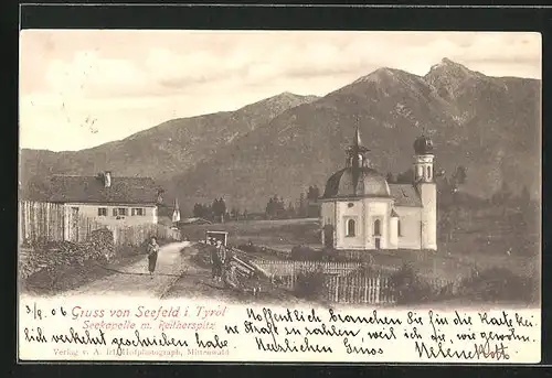 AK Seefeld, Seekapelle mit Reitherspitz