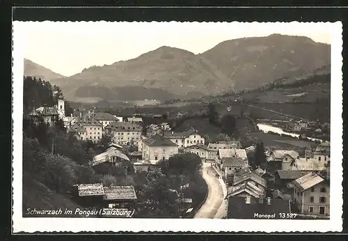 AK Schwarzach, Blick über die Dächer des Ortes