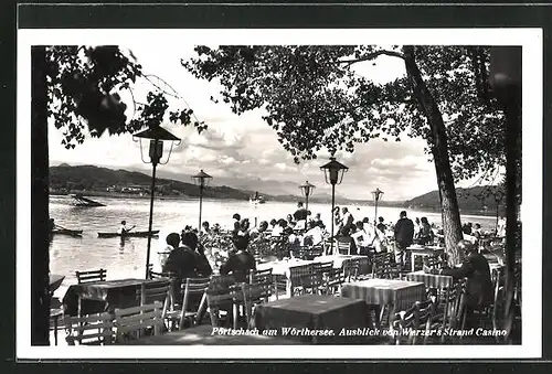 AK Pörtschach am Wörthersee, Ausblick von Werzers Strand Casino