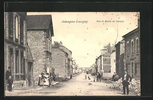 AK Amagne-Lucquy, Rue et Route de Lucquy