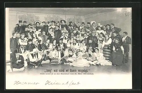 AK Husum, Festgesellschaft des Buernball vom 25. März 1903