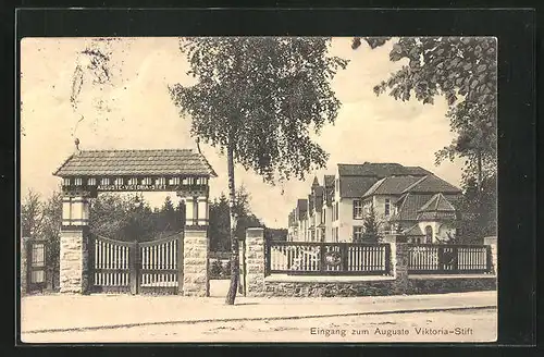 AK Bad Lippspringe, am Eingang zum Auguste Viktoria-Stift